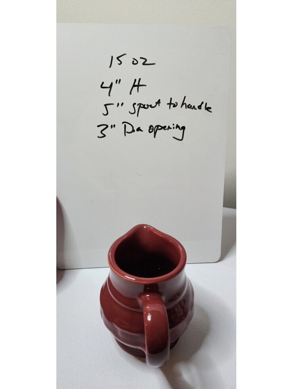 Longaberger Pottery Woven Traditions Creamer Pitcher in Paprika - Picture 2 of 7